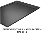 Receveur de douche caniveau, LIVRAISON RAPIDE EN 7-8 JOURS -  Extra plat, Largeur 100 à 200 cm x 70 à 90 cm, couleurs aux choix, Résine anti glissant PN24, finition ardoise